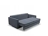 М'який розкладний прямий диван Fasta (сірий), фото 4