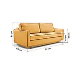 М'який розкладний прямий диван Fasta (жовтий), фото 7