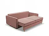 М'який розкладний прямий диван Fasta (рожевий), фото 4