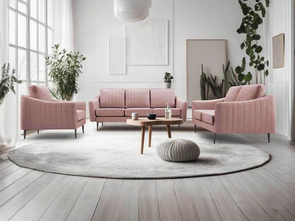 Комплект м'яких меблів Cori (рожевий), фото 1
