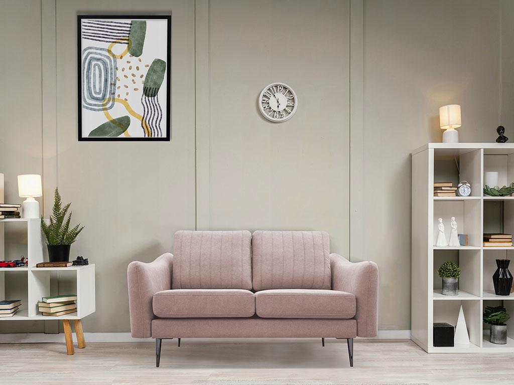 М'який прямий диван Cori 2 (рожевий), фото 1