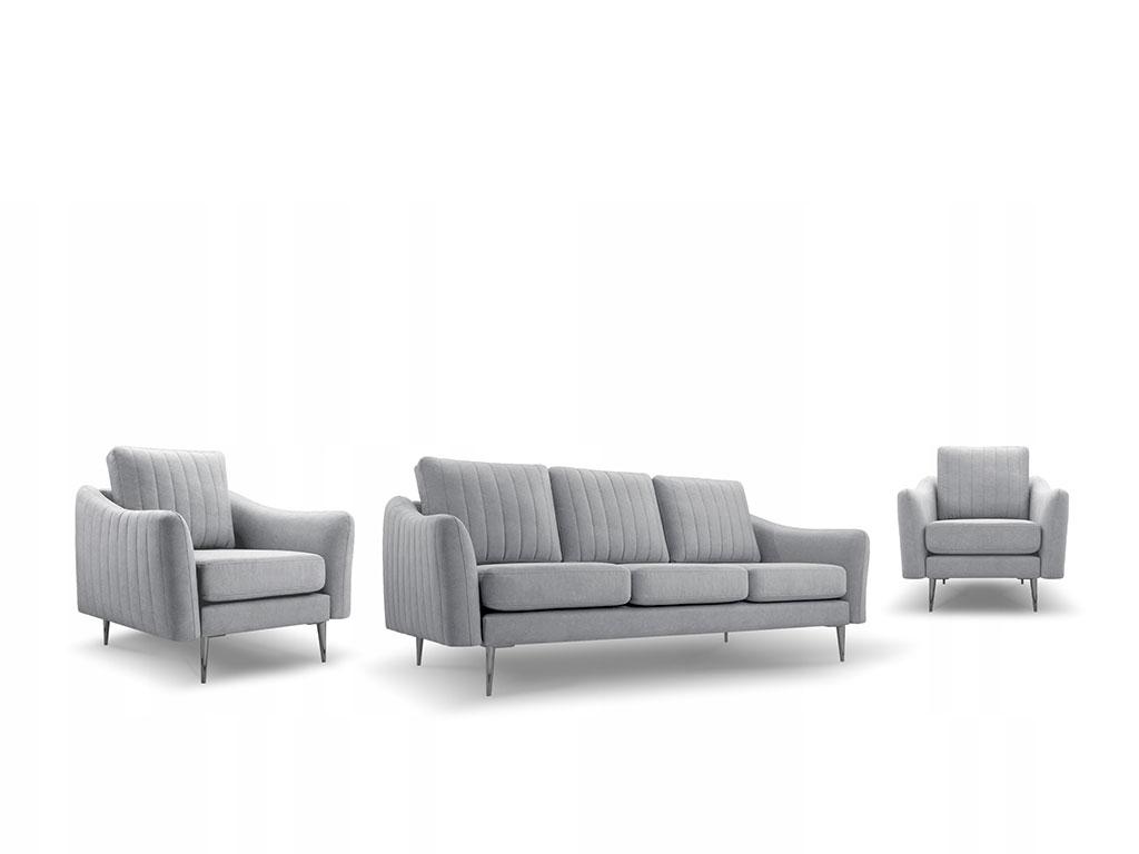 Комплект м'яких меблів Cori (сірий світлий), фото 1