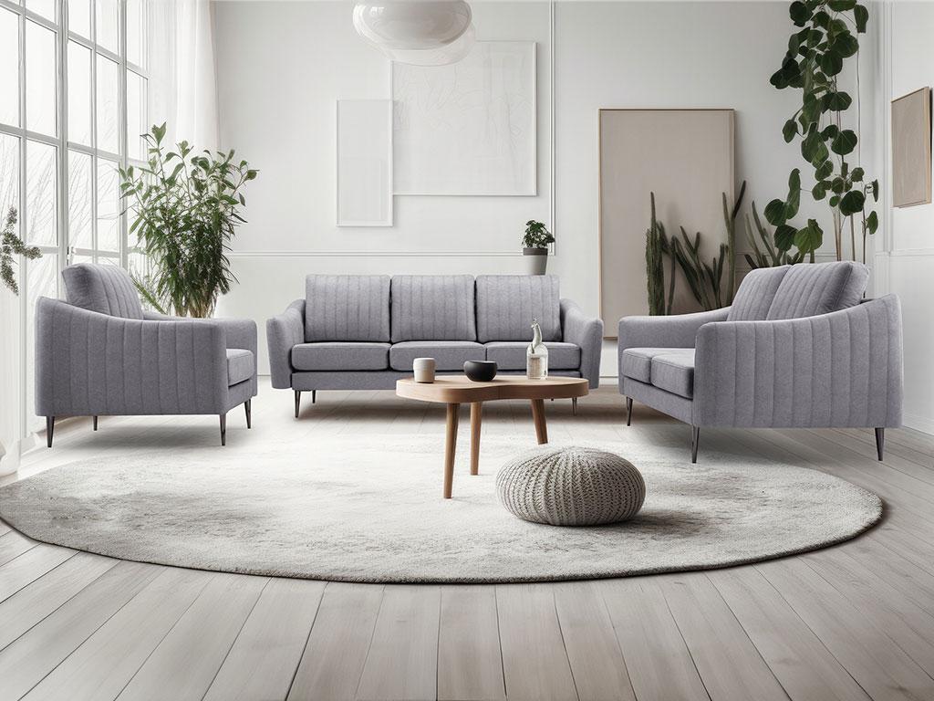 Комплект м'яких меблів Cori (сірий світлий), фото 1