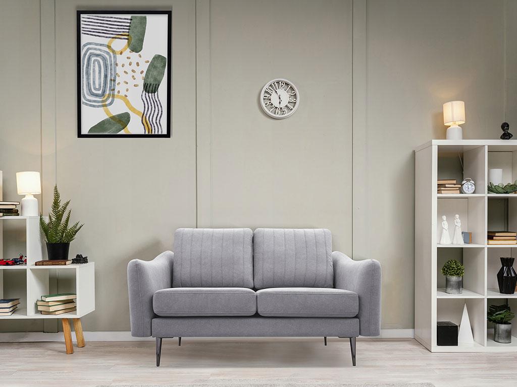 М'який прямий диван Cori 2 (сірий світлий), фото 1