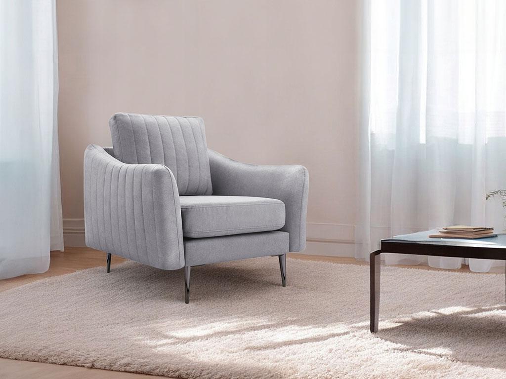 М'яке крісло Cori 1 (сірий світлий), фото 1