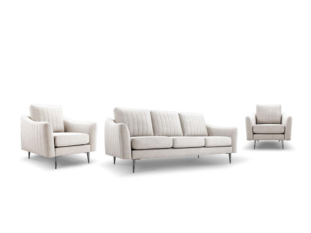 Комплект м'яких меблів Cori (кремовий), фото 1