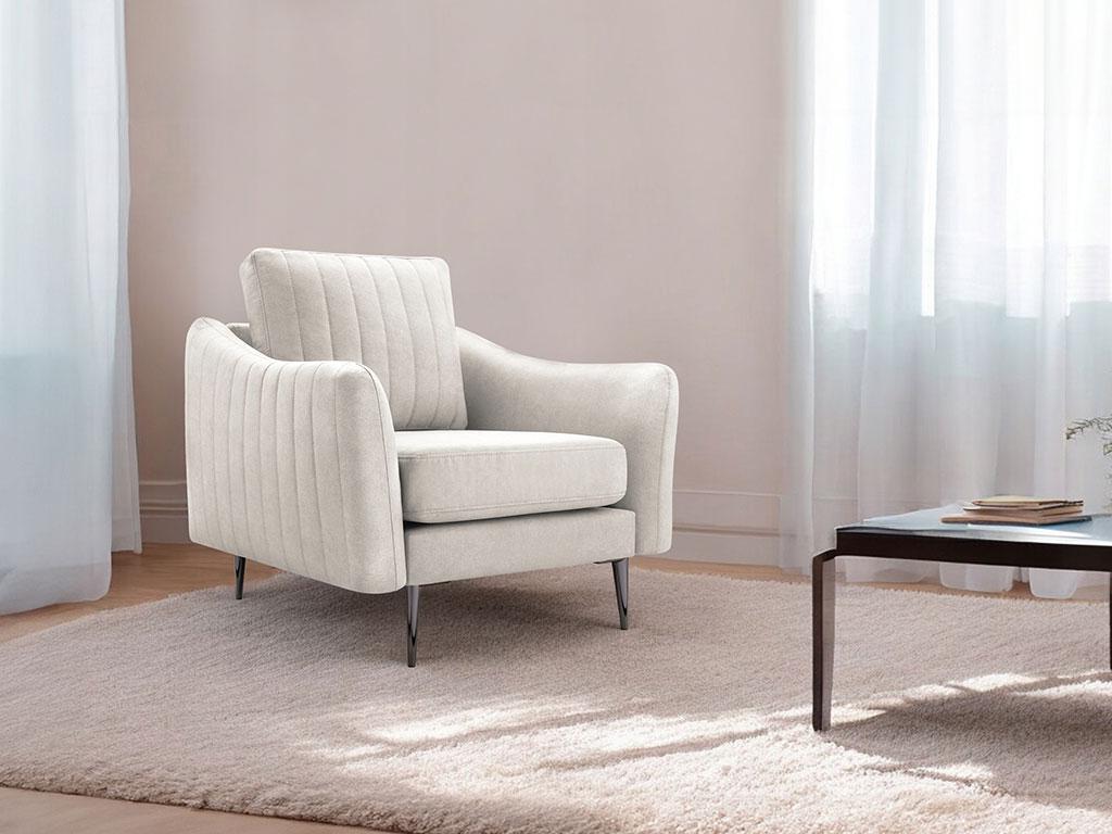 М'яке крісло Cori 1 (кремовий), фото 1