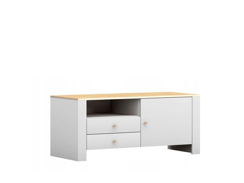 Тумба під телевізор Agawa 05 (білий/ дуб Гікорі), фото 1