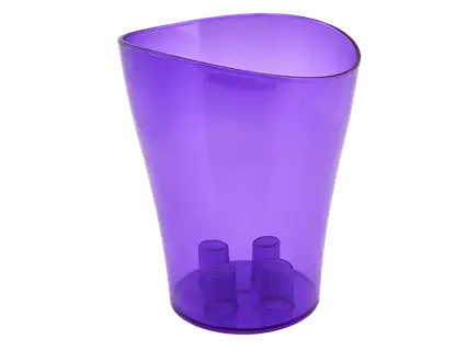 Вазон для орхідей 2л "Ніка" 16*19 см. (фіолетовий прозорий)