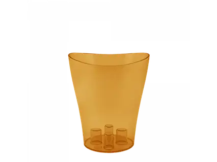 Вазон для орхідей 2л із дренажем "Ніка" 16*19 см (бурштиновий)