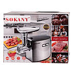 М'ясорубка Sokany SK091 для дому 2500 Вт сталь, фото 10