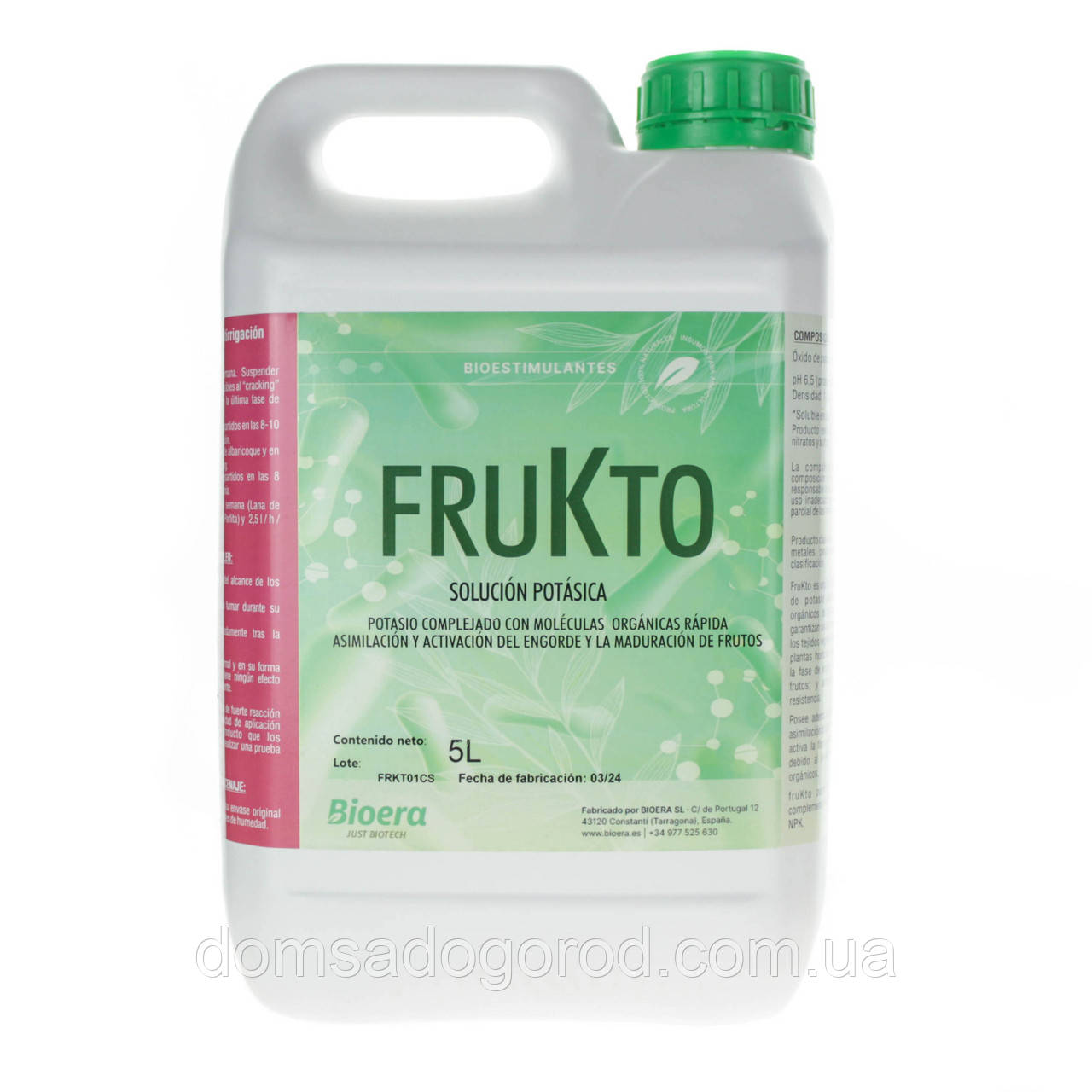 Калійне добриво   (Фрукто)  FRUKTO  Bioera 5 л