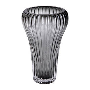 Скляна ваза, декоративна, сіра, 27,5 см HP-1730
