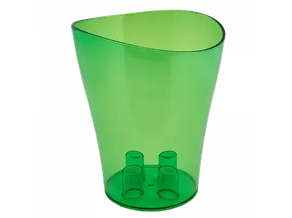 Вазон для орхідей 2л "Ніка" 16*19 см (зелений прозорий)