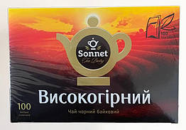 Чай Sonnet Високогірний чорний пакетований байховий 100 пакетиків