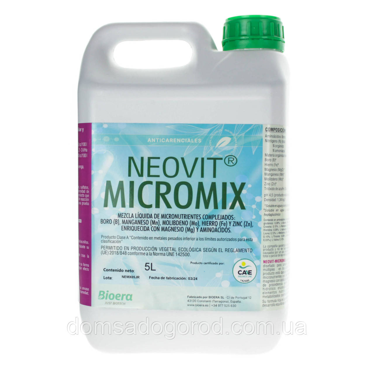 Добриво з магнієм та мікроелементами (Неовіт МікроМікс) NEOVIT MICROMIX Bioera 5 л