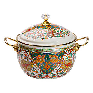 Емальована каструля об'ємом 5 літрів для газових та електричних плит HP-2-116