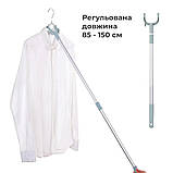 Телескопічна палиця знімач Supretto для зняття одягу 85-150 см (9145), фото 5