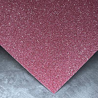 Фоаміран з глітером 2 мм, розмір 20*30 см, колір -рожевий, 1 шт