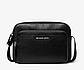 Чоловіча шкіряна сумка Michael Kors Cooper Pebbled Leather Utility Crossbody Bag (чорна) ОРИГІНАЛ, фото 4