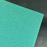 Фоаміран з глітером 2 мм, розмір 20*30 см, колір -бірюзовий, 1 шт, Бірюзовий