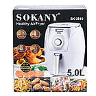 Аерофритюрниця Sokany SK-3010 на 5 літрів, 1500 Вт біла, фото 5