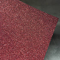 Фоаміран з глітером 2 мм, розмір 20*30 см, колір -темно-червоний, 1 шт, темно-червоний