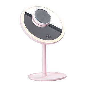 Дзеркало для макіяжу зі збільшенням та підсвіткою Рожевий HP072TD020P
