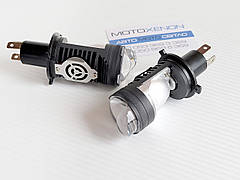 Світлодіодні Bi-LED лед лампи лінзи H4 "T9 MINI" 100 Ватт 6000К, міні бі-лінзи, компактні, ближній + дальній