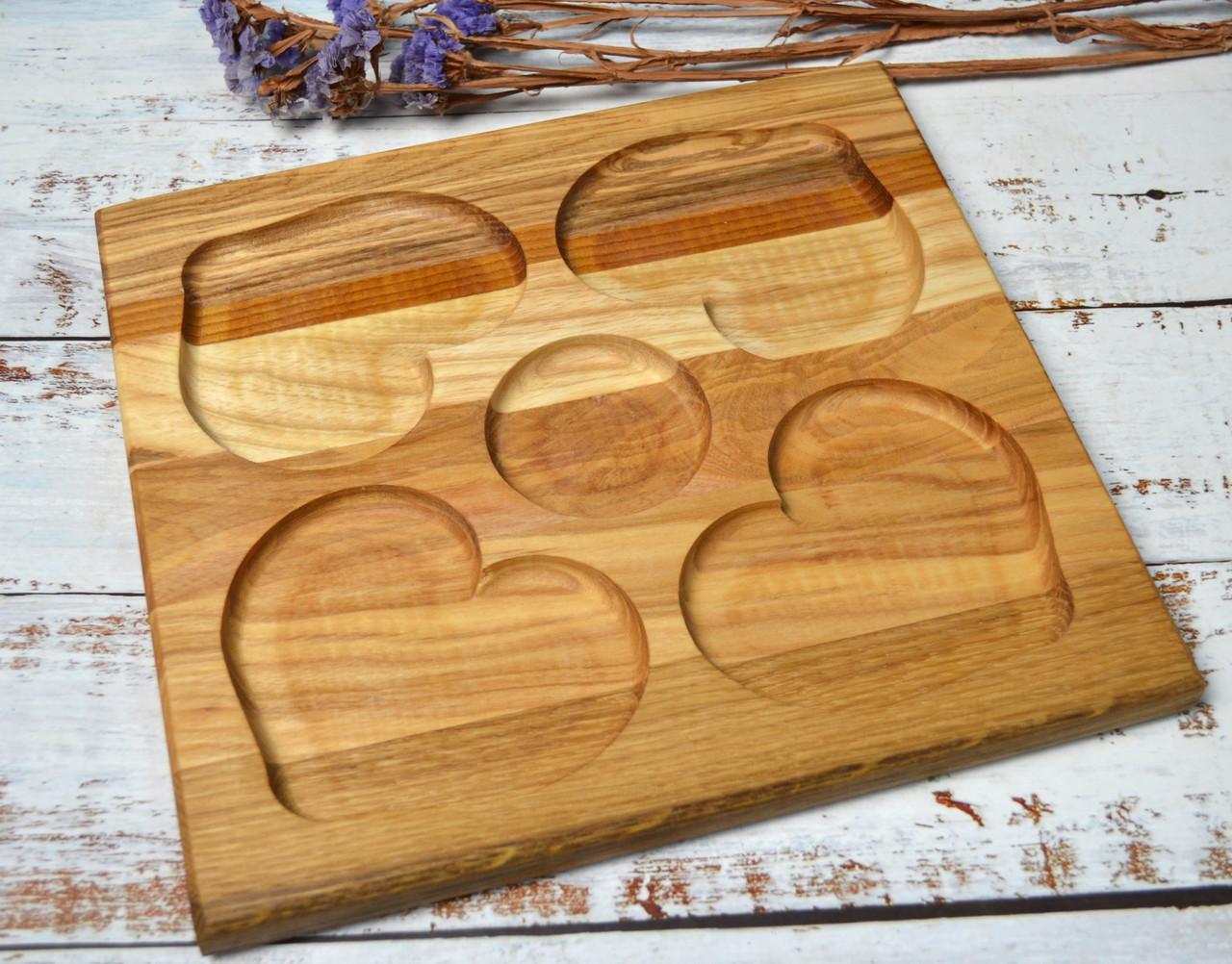 Дошка для подання закусок I Квадратна дошка з дерева для подавання м'яса