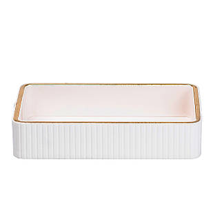 Серветниця на стіл з еко-шкіри 25 х 15.5 х 5 см Білий HP9900W