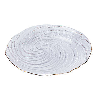 Десертна тарілка Ø18 см із золотим обідком прозора HP4144