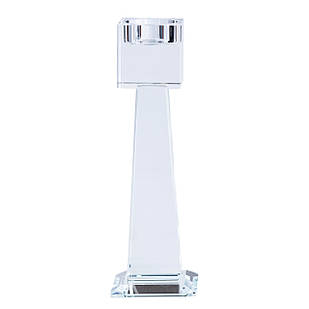 Скляний підсвічник 20.5 (см) квадратний на 1 свічку HP36560S