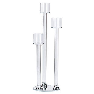 Підсвічник на 3 свічки скляний 36.5/47.0/56.5 см HP36564