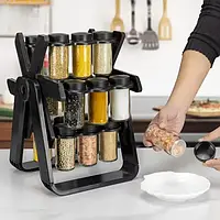 Органайзер карусель для спецій на 18 ємностей Акіда 100 мл.