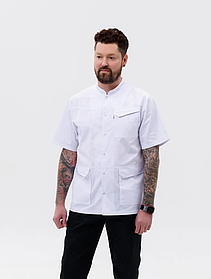 Медична куртка Ліон з коротким рукавом Білий