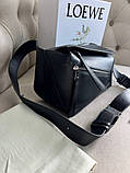 Сумка чоловіча месенджер Loewe Puzzle чорна якість преміум, фото 4