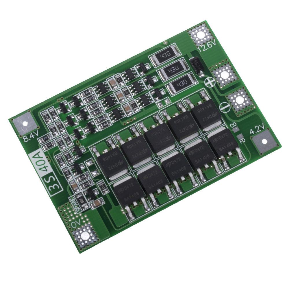Плата захисту для 3 акумуляторів LI-ION з балансиром, 40 А