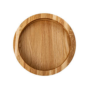 Дерев'яна миска для подачі 22 см глибока з дуба B2W220180