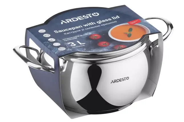 Каструля 3 л. ARDESTO Gemini Liguria AR4330GB (18 см), фото 3