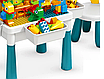 Ігровий двосторонній столик з конструктором 105 деталей стільчиком для дітей Меблі для творчості для дитячого куточка, фото 5