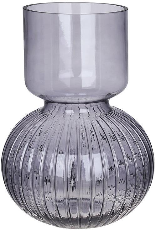 Ваза декоративна "Bottle Grey" Ø15х25см, скло, сіро-синій