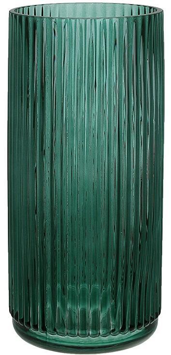 Ваза скляна Ancient Glass "Emerald" Ø12х25см, смарагдове скло