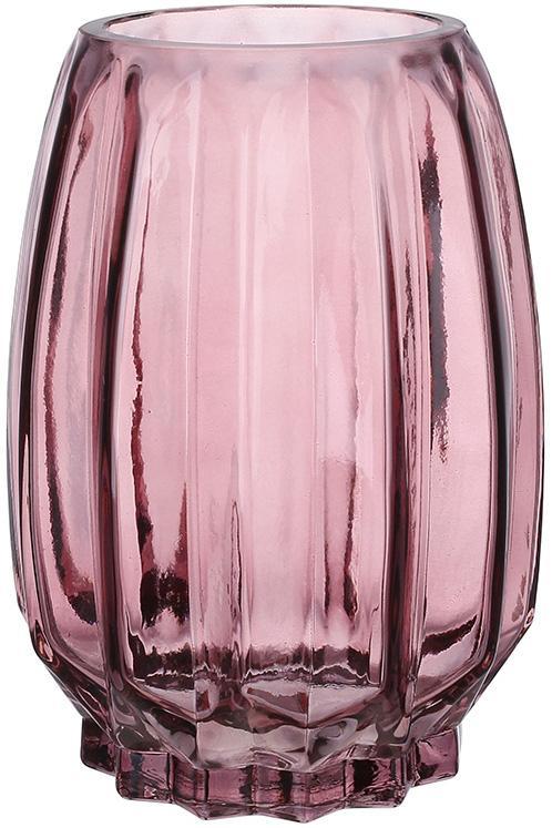 Ваза декоративна Ancient Glass "Грейс" Ø10х20см, скло, пурпуровий