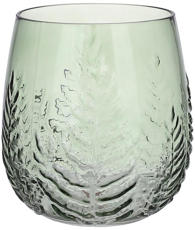 Ваза скляна Ancient Glass «Leaf» Ø16х19см, зелене скло