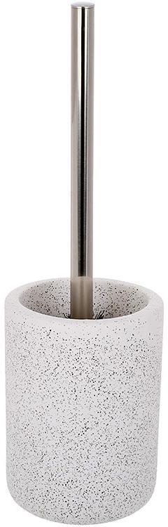 Йоржик для туалету з керамічною підставкою "White Granite" 31см