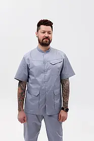 Медична куртка Ліон з коротким рукавом Світло-сірий