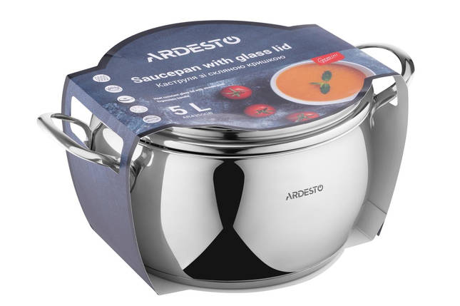 Каструля 5 л. ARDESTO Gemini Liguria AR4350GB (22 см), фото 2