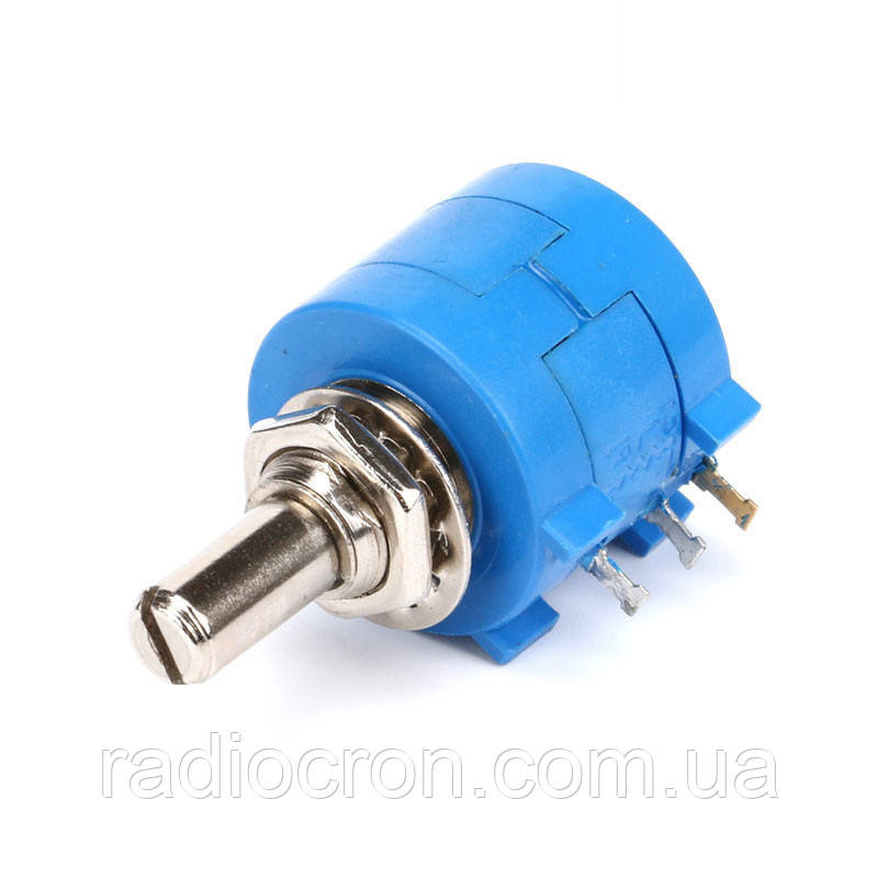 Резистор змінний, потенціометр 3590S-2-103L 10кОм багатооборотний, фото 1