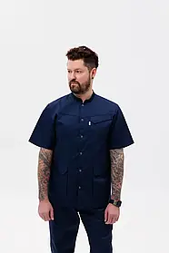 Медична куртка Ліон з коротким рукавом Темно-синій